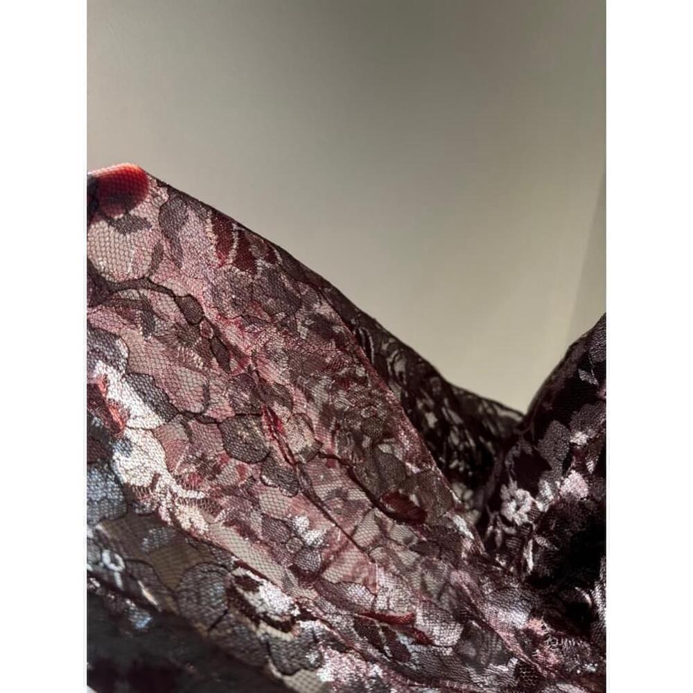 Brown floral print lace ANTHROPOLOGIE FROCK! BY TRACY REESE A-line dress size 8 - Picture 6 of 14